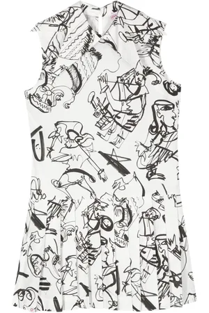 Charles Jeffrey Loverboy Robe plissée à imprimé abstrait