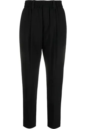 Brunello Cucinelli Pantalon fuselé à taille haute