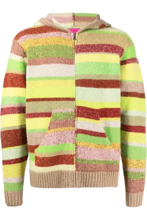 THE ELDER STATESMAN Hoodie zippé à rayures