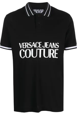 VERSACE Polo à logo imprimé