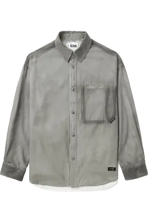Izzue Chemise en coton à slogan brodé