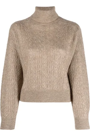 Brunello Cucinelli Pull en maille torsadée à col roulé