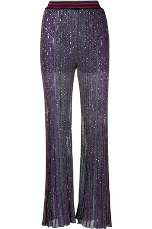 Missoni Pantalon évasé à sequins brodés