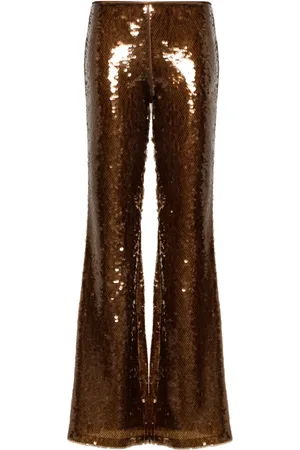 Alberta Ferretti Pantalon évasé à sequins