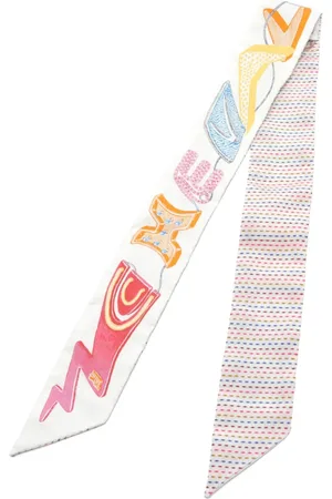 Hermès écharpe Twilly Chevaloscope Neon (années 2020)