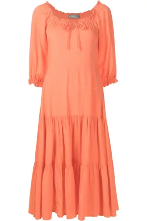 AMAPÔ Robe mi-longue à effet métallisé