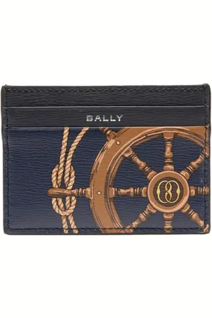 Bally Porte-cartes en cuir à imprimé graphique