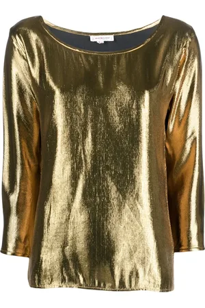 Saint Laurent Blouse métallisée à manches longues (années 1990)