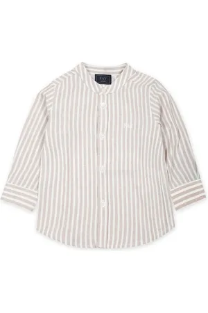 FAY Chemise rayée à logo brodé