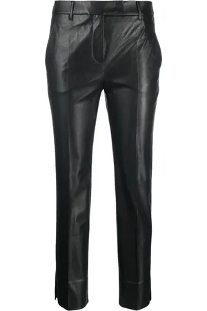Incotex Pantalon slim en cuir artificiel