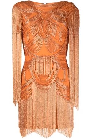 Zuhair Murad Robe courte cintrée à franges