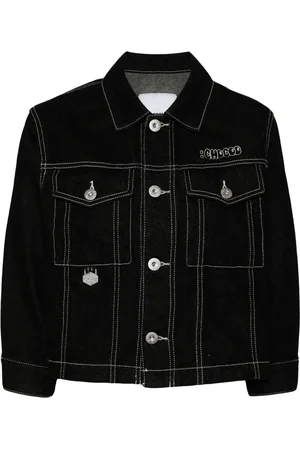 Chocoolate Veste en jean à logo brodé