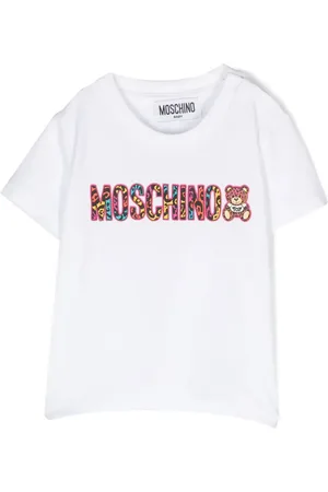 Moschino T-shirt à logo en caoutchouc