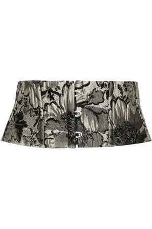 CARINE GILSON Corset à fleurs en brocart