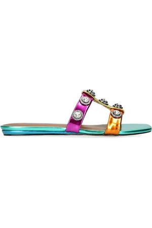 Kurt Geiger Sandales en cuir Octavia à ornements en cristal