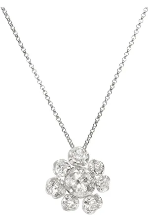 ANNOUSHKA Collier Whoopsie Daisy en or blanc 18ct pavé de diamants