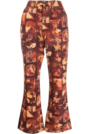 Jean Paul Gaultier Pantalon court à imprimé graphique (années 1990)