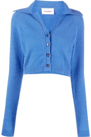 Nanushka Cardigan crop à col italien