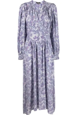 Isabel Marant Robe Myrala mi-longue à motif cachemire