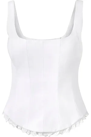 Alejandra Alonso Rojas Haut-corset à à bords brodés