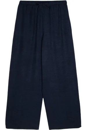Izzue Pantalon ample à design plissé