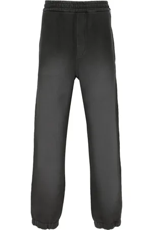 Fendi Pantalon de jogging en coton à effet délavé
