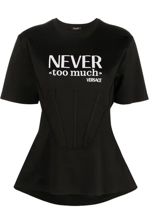 VERSACE T-shirt à slogan imprimé