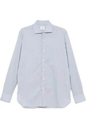 LUIGI BORRELLI NAPOLI Chemise à motif pied-de-poule