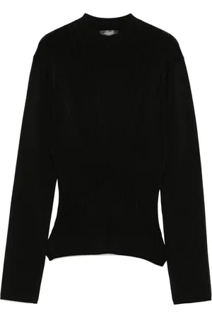 MUGLER Haut en maille nervurée