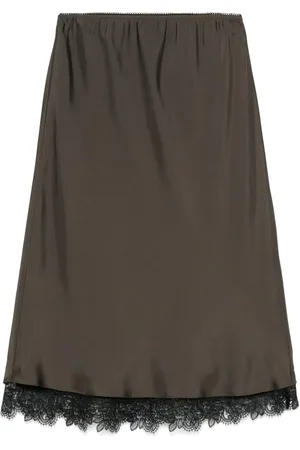 Rohe Jupe mi-longue à ornements en dentelle