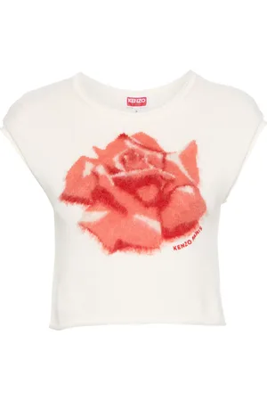 Kenzo Haut en maille intarsia à fleurs