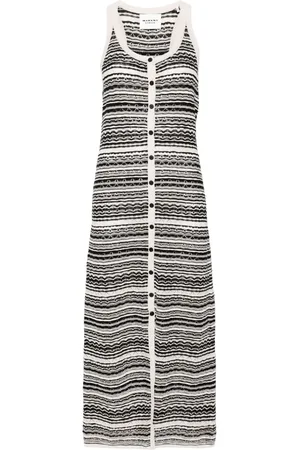 Marant Etoile Robe longue Haroya à rayures