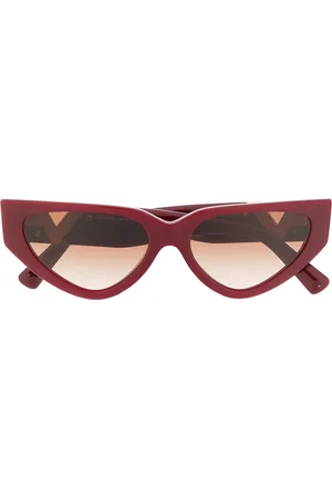 VALENTINO GARAVANI Lunettes de soleil rayées Rockstud à monture papillon