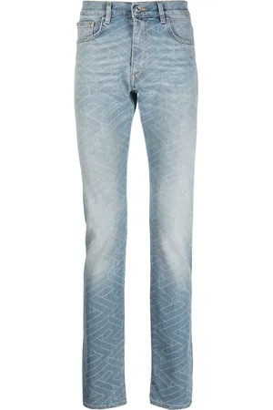 VERSACE Jean à imprimé géométrique