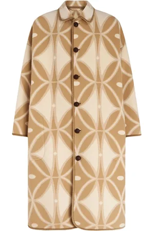 Etro Manteau en laine à motif géométrique