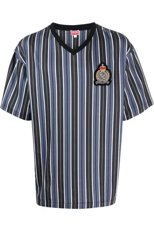 Kenzo T-shirt rayé à patch logo
