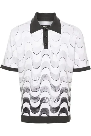 AMIRI Polo Staggered à imprimé ondulé