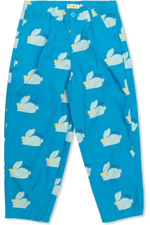 Tiny Cottons Pantalon plissé à motif graphique