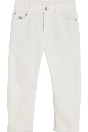 Brunello Cucinelli Jean à effet délavé