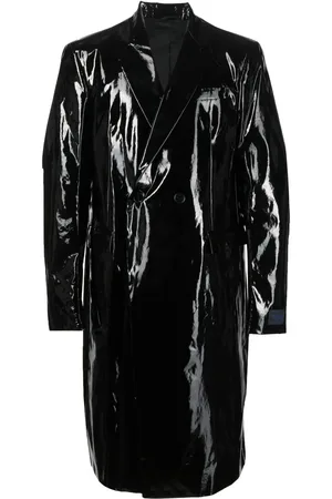 RAF SIMONS Manteau brillant à boutonnière croisée