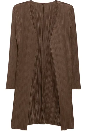 PLEATS PLEASE ISSEY MIYAKE Veste longue à design plissé