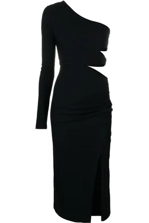 Patrizia Pepe Robe mi-longue à design asymétrique à une épaule