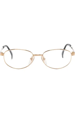 Jean Paul Gaultier Lunettes de soleil ovales à logo gravé