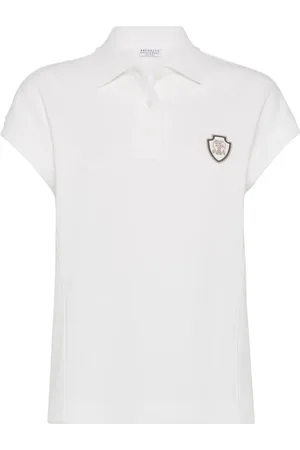 Brunello Cucinelli Polo à patch logo