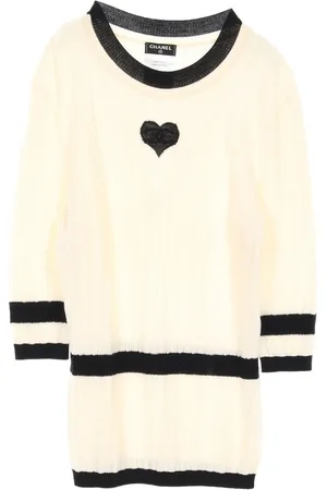 CHANEL Cœur pull en maille intarsia (1986-1988)