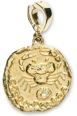 Azlee Petit pendentif Karkinos Coin en 18ct