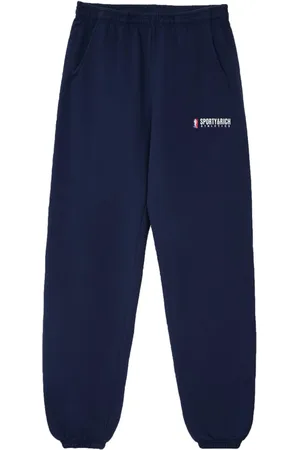 Sporty & Rich Pantalon de jogging en coton à logo imprimé