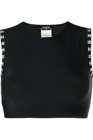 CHANEL Haut crop à bords CC (1997)