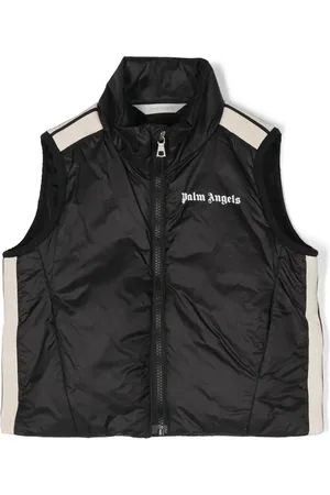 Palm Angels Gilet matelassé à logo imprimé