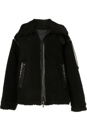 JUUN.J Manteau oversize en peau lainée artificielle